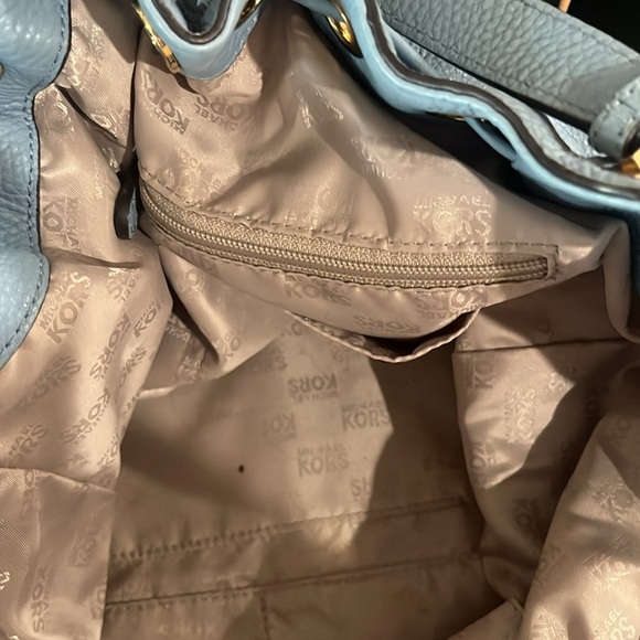 Elegant Blue Leather Tote Bag.  Soft Leather. - Picture 4 of 4